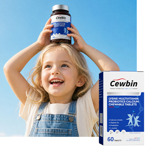 CEWBIN  LYSINE MULTIVITAMIN  PROBIOTICS CALCIUM CHEWABLE TABLETS